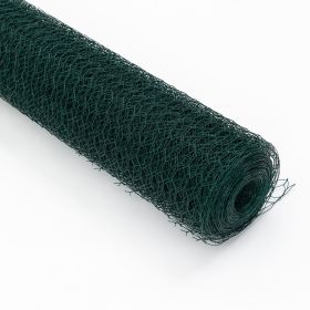 60M Large Size Galvanized Hexagonal Floral Green Chicken Wire, Outdoor Anti-Rust Chicken Wire Poultry Netting for Garden