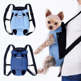 Denim Pet Dog Backpack Outdoor Travel Dog Cat Carrier Bag for Small Dogs Puppy Kedi Carring Bags Pets Products Trasportino Cane (Color: PINK, size: M)